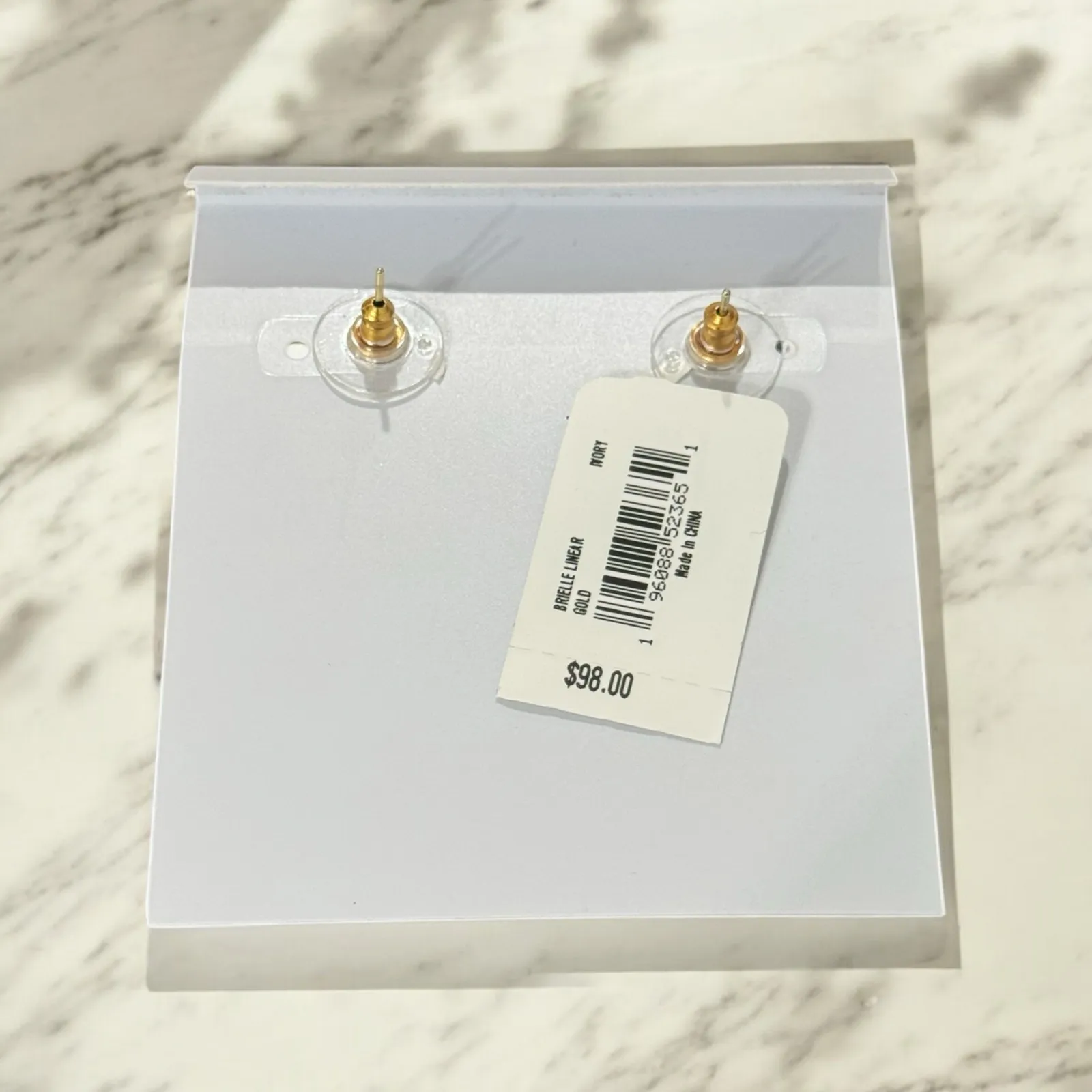 NWT! Kendra Scott Brielle Gold Linear Drop Earrings in Ivory Mother-of-Pearl - Image 4