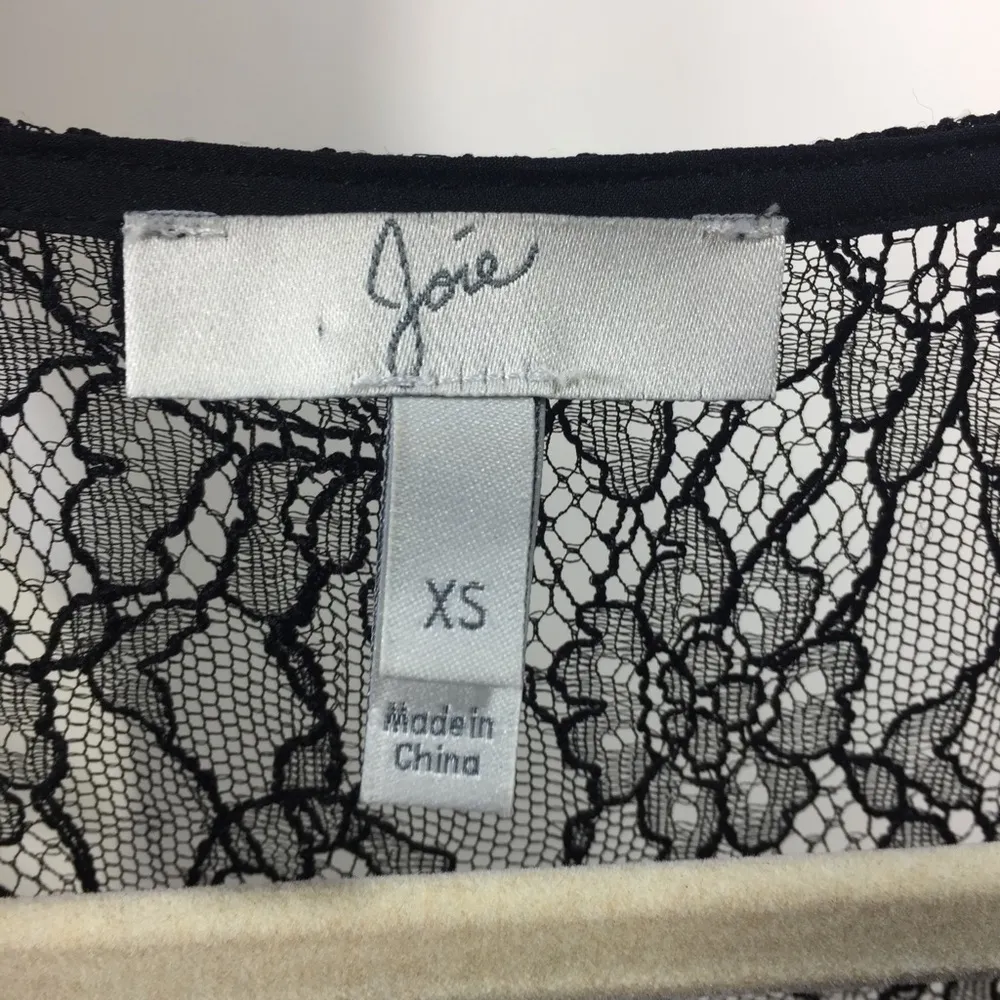 Joie Silk Floral Lace Dress Size XS - Image 4