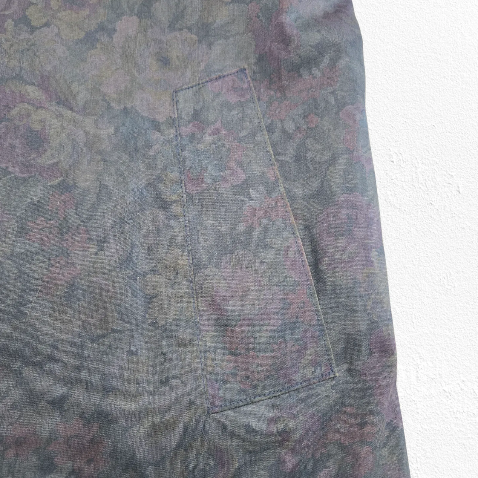 1980s London Fog Floral Water Resistant Wool Lined Transitional Trench Coat 12P - Image 5