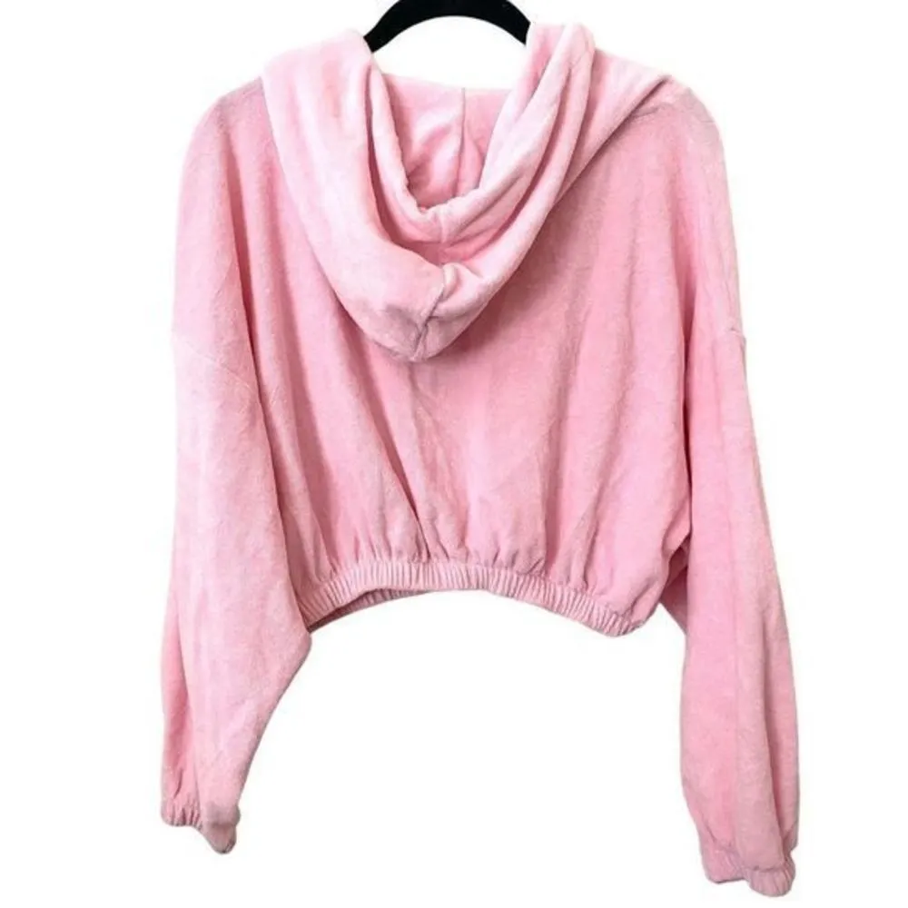 SANDSHAPED Miki‎ Terry Cropped Sweatshirt NWT Pink - Image 2