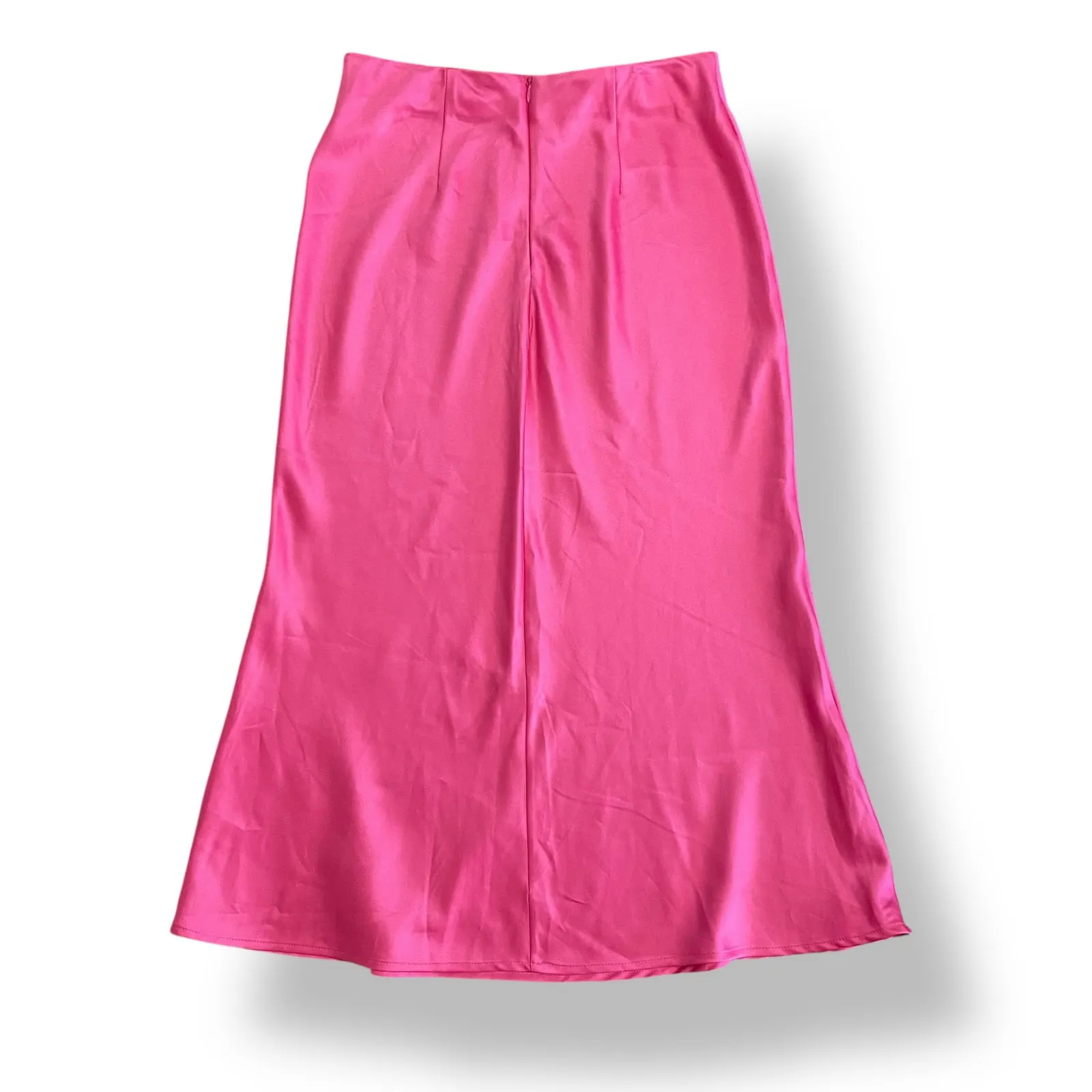 Pants‎ Store Satin Midi Skirt Womens Size L Pink Party Boho Size L - Image 4