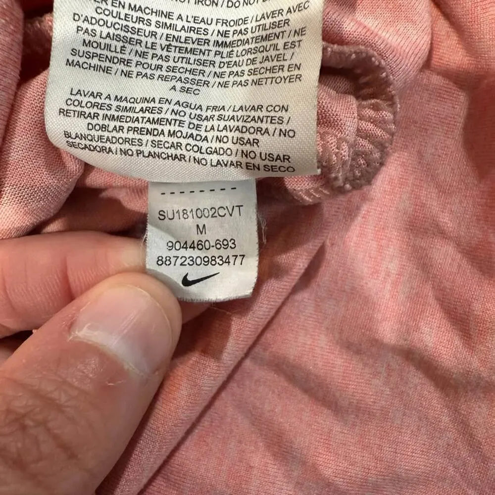 Nike DriFit Athletic TankTop Womens Medium Coral Pink CutOutBack Workout Running - Image 5