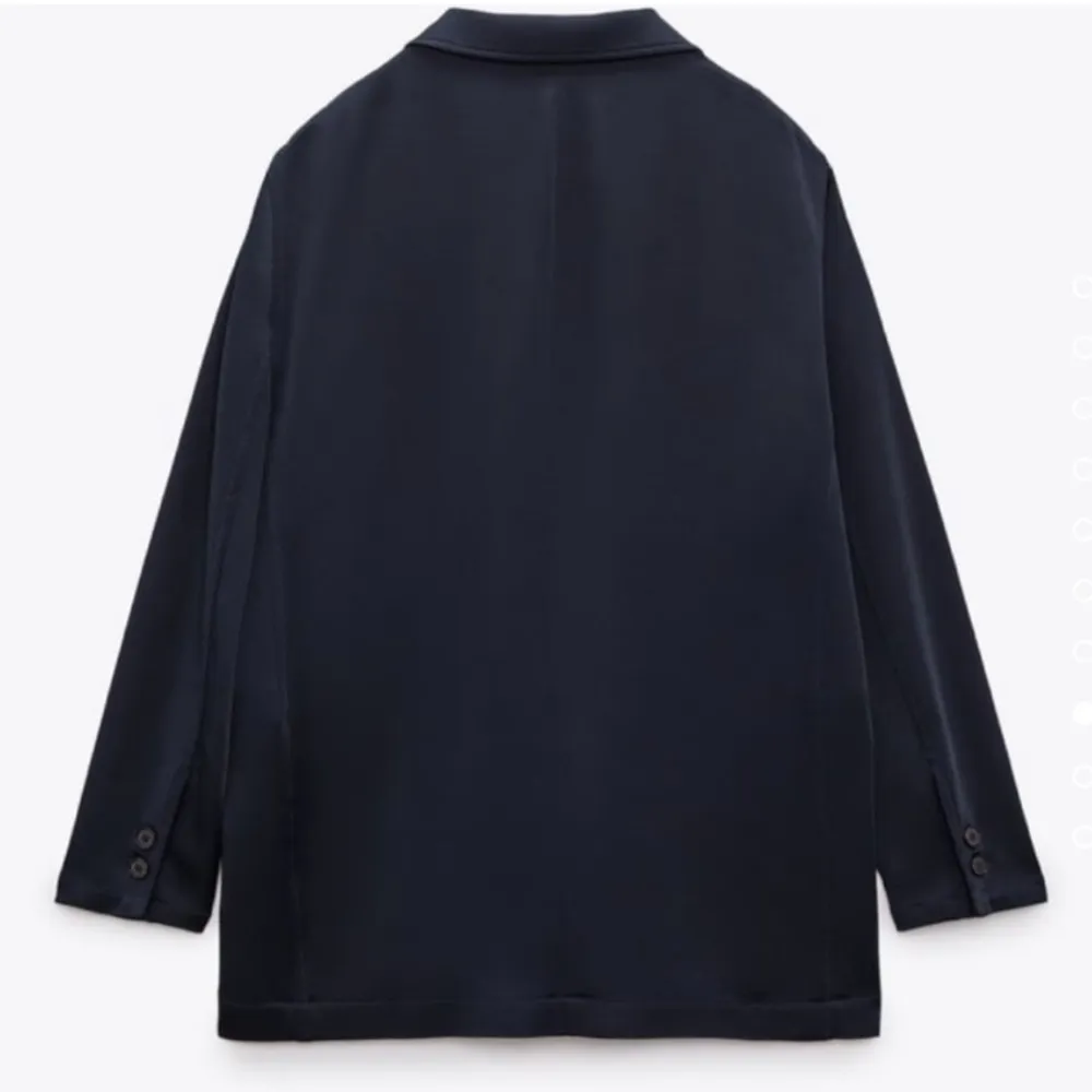 Zara Limited Edition Satin Effect Blazer Navy Blue Size XS NEW - Image 9