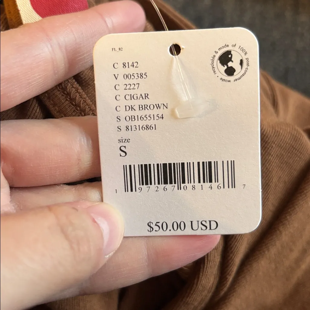 Free People S FP Beach NWT Rosalie Mini Brown T shirt Dress - Image 4