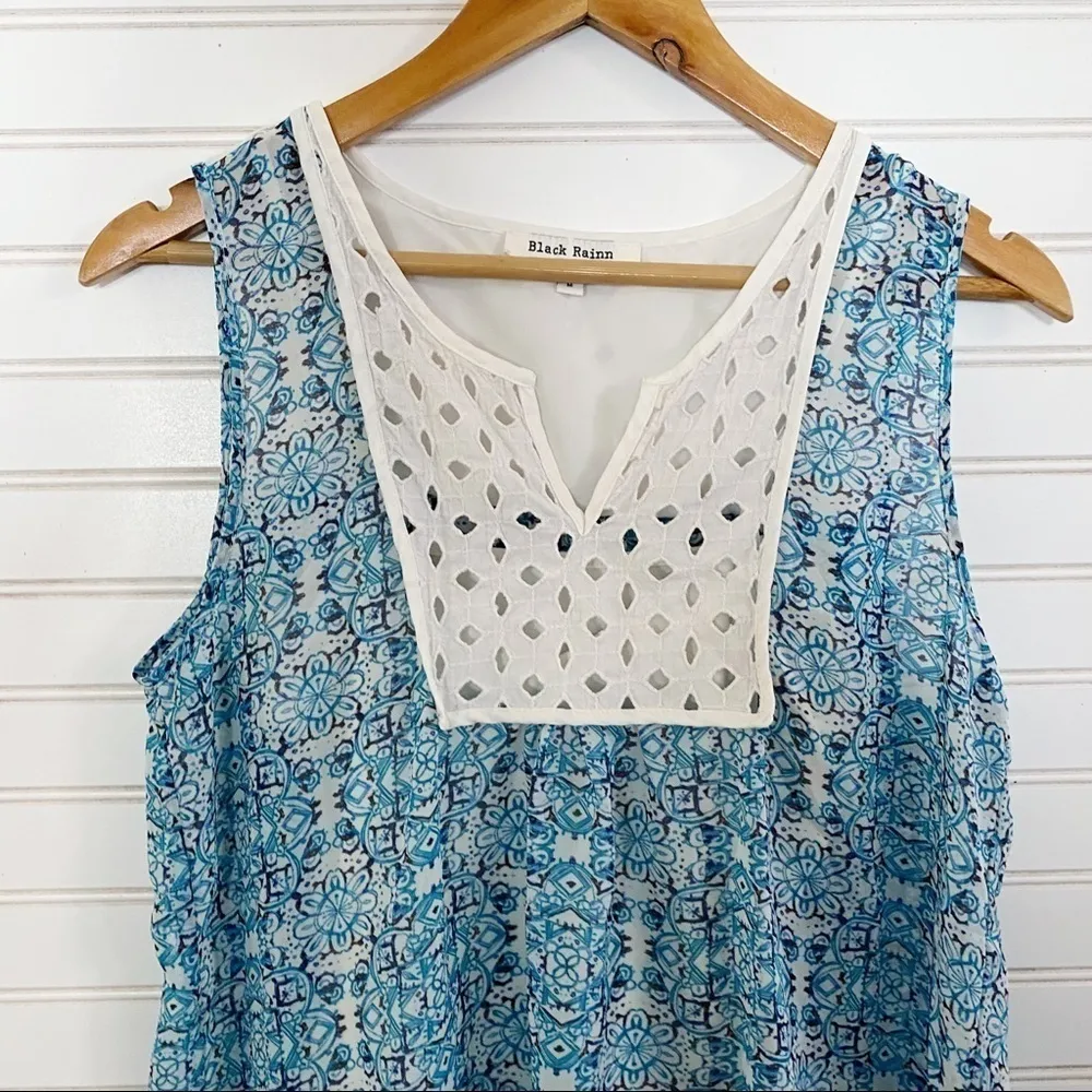 Black Rainn Sleeveless tank blouse Size Medium - Image 2