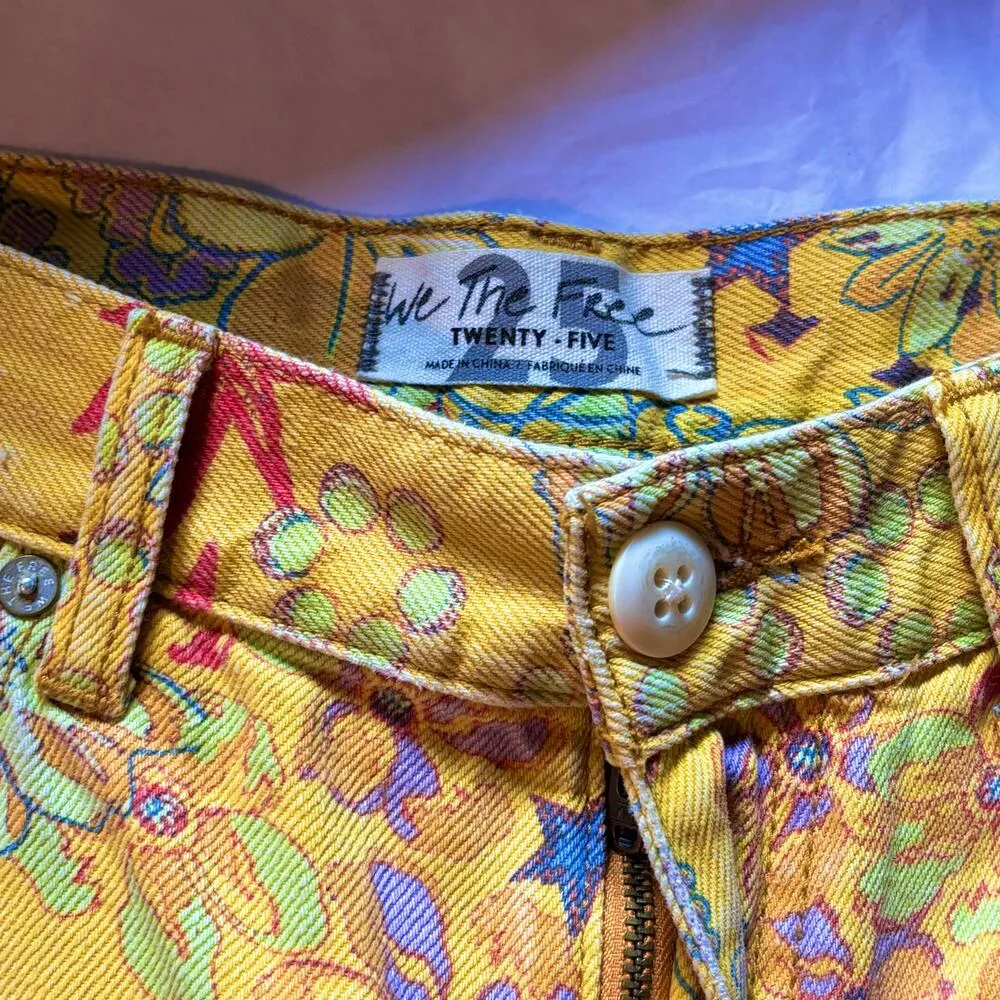 We the Free Alani Printed Ripped Bermuda Shorts - size 25 - Image 6