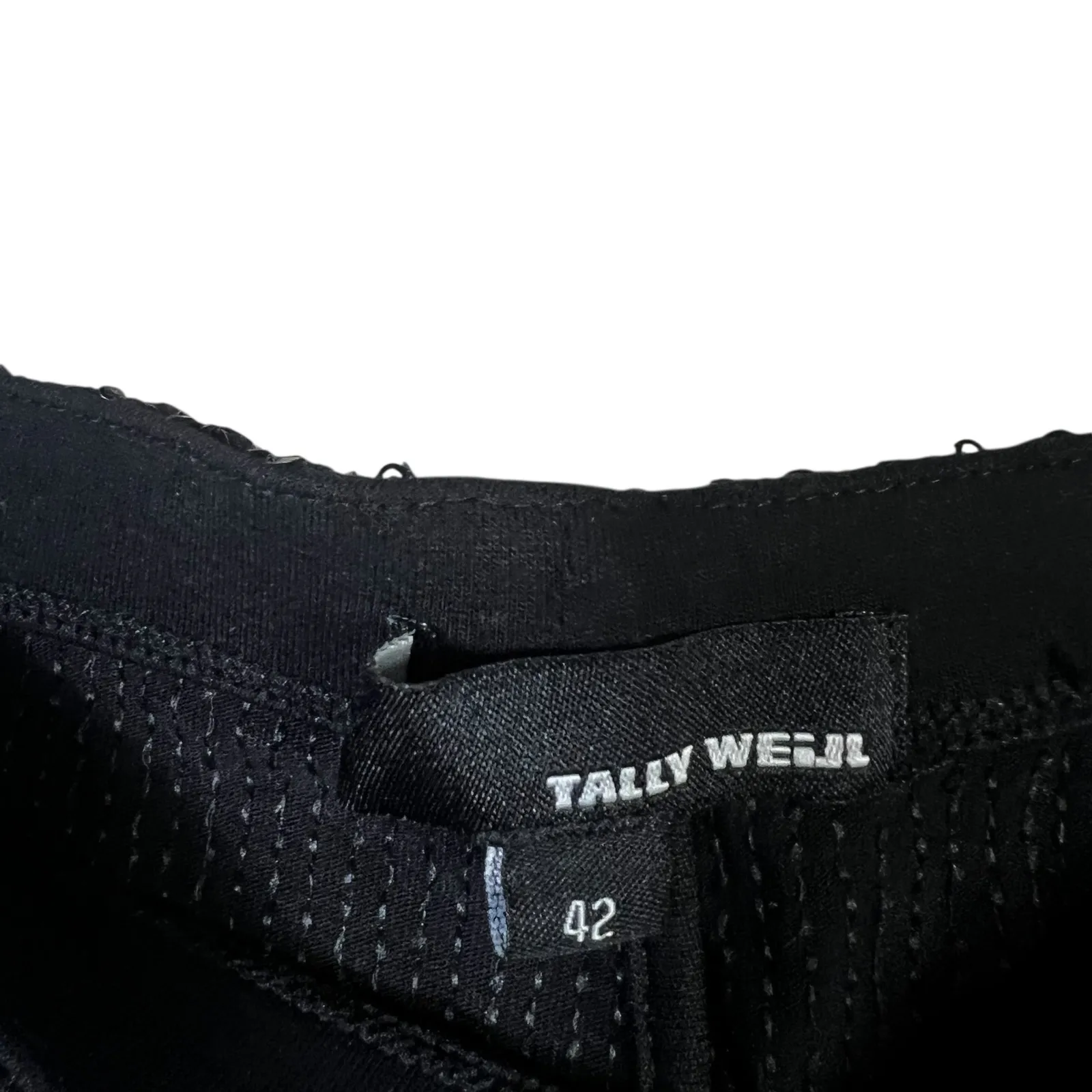 Tally Weijl Sequin Skinny Pants Womens 10 Black Stretch Clubwear Y2K Glam - Image 5