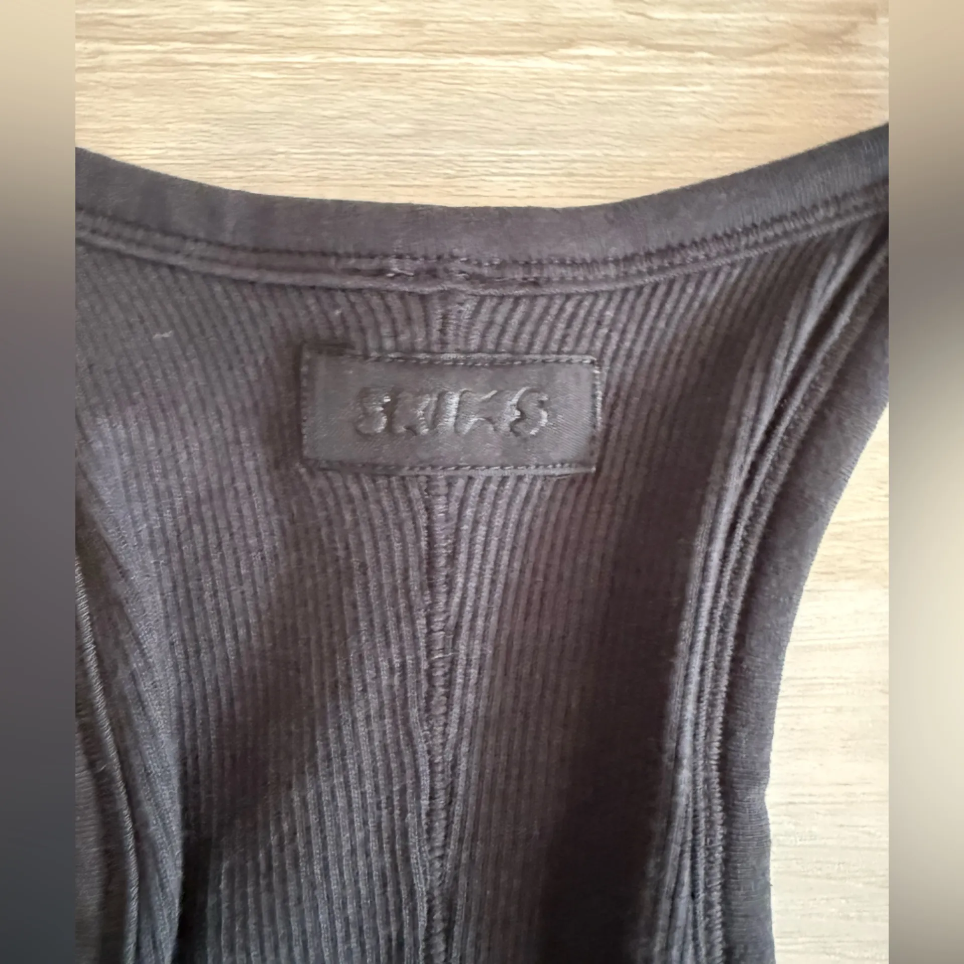 SKIMS Cotton Rib Mini Tank Dress Black XS NWT IN PACKAGE - Image 4