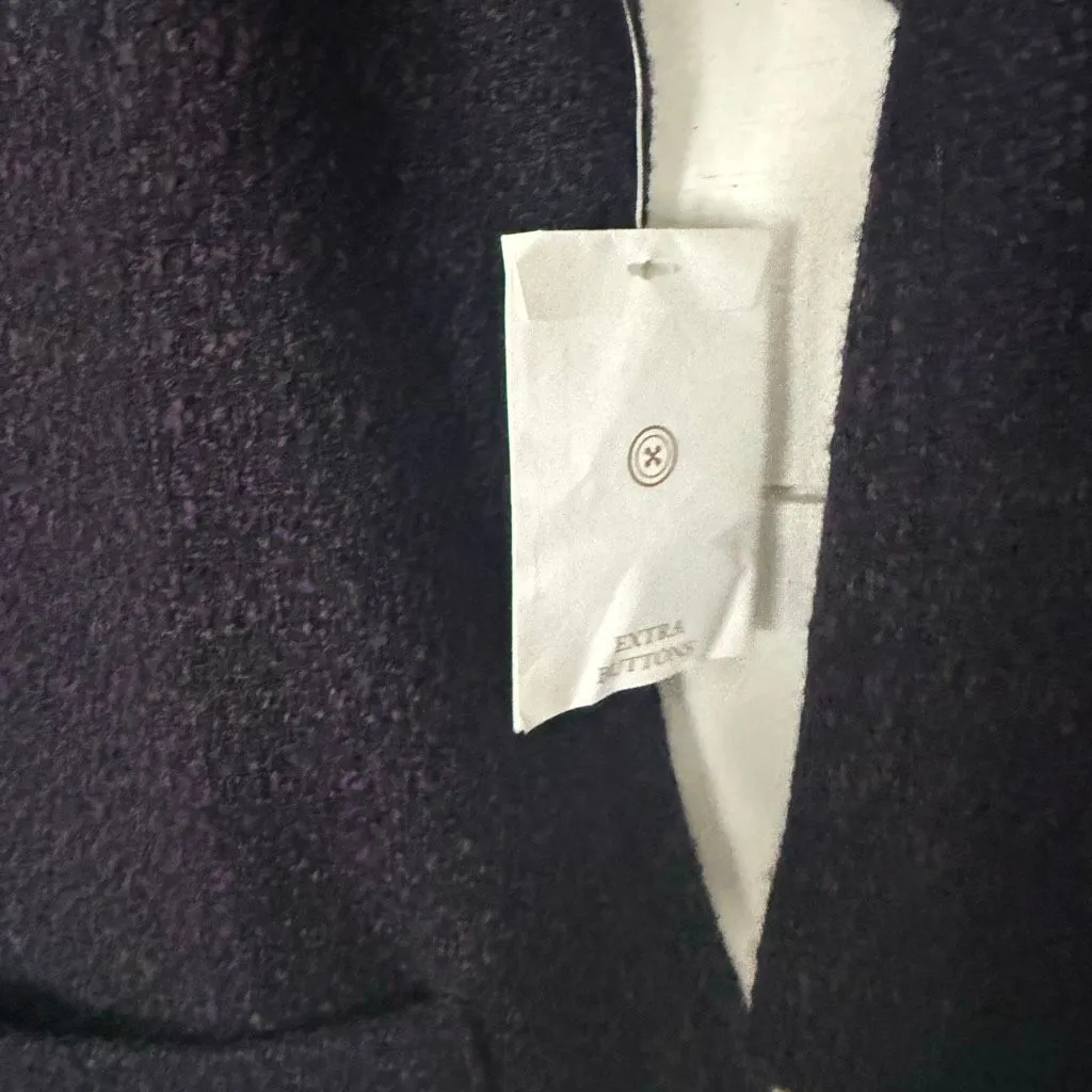 Coldwater Creek Women’s 10 Blue Wool Blend Jacket Blazer New - Image 3