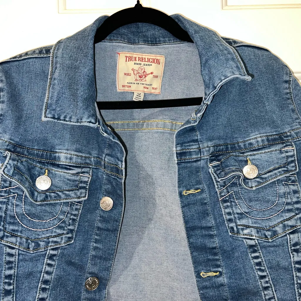 True Religion
Jimmy SN Crop Denim Jacket Size Medium EUC - Image 12