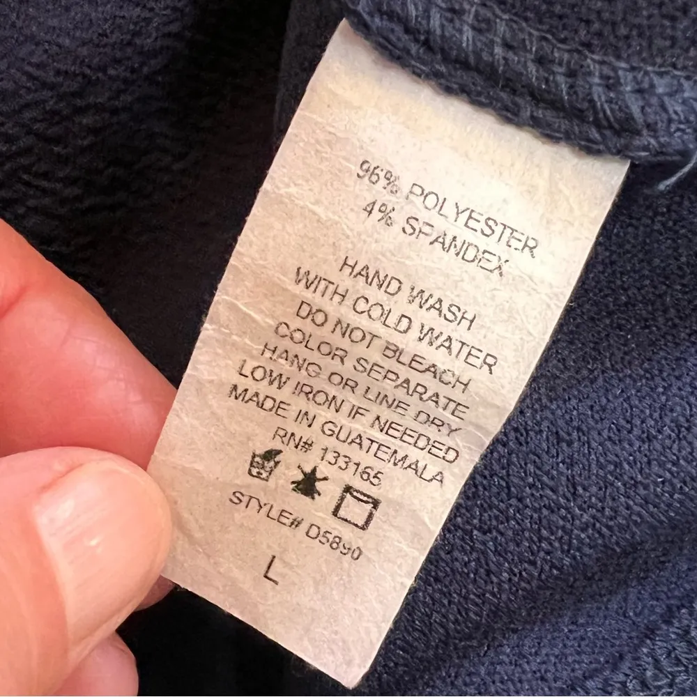 FINN AND CLOVER blue dress size large sleeveless lace accents - Image 7