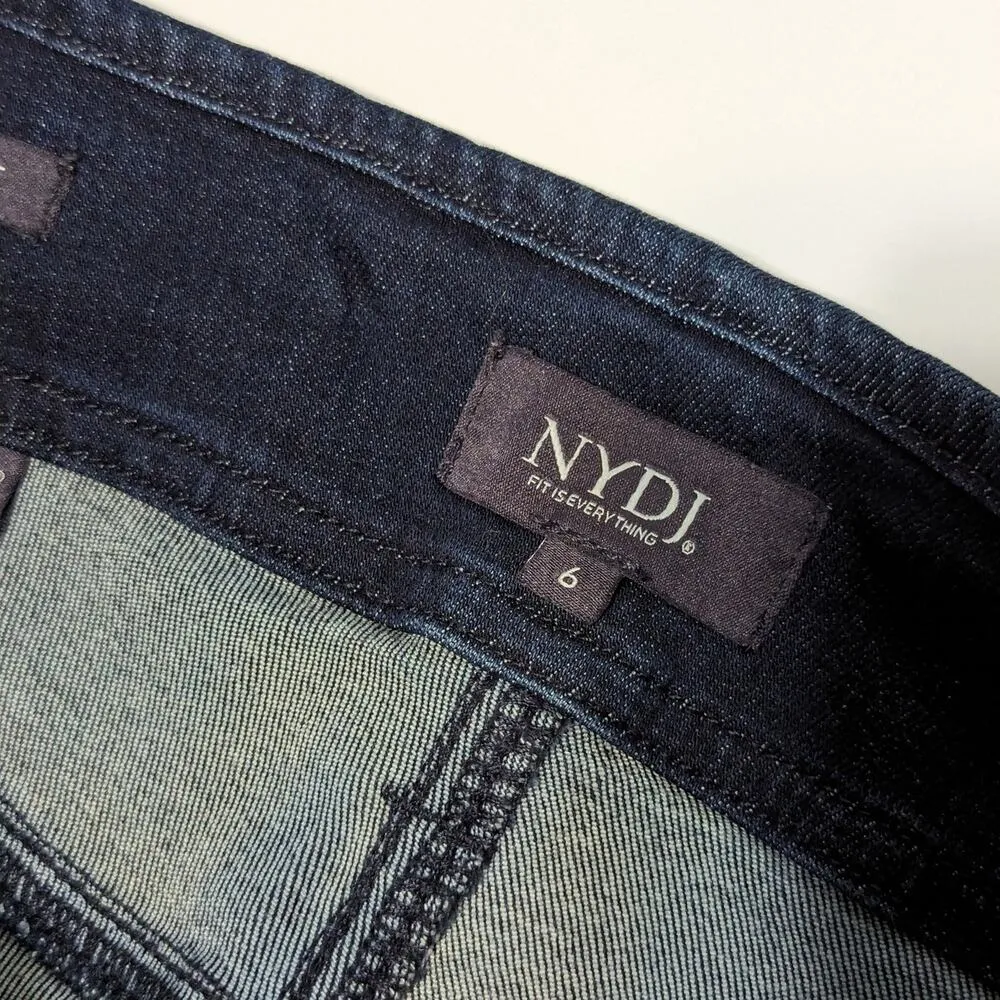 NYDJ Marilyn Straight Jeans Denim Medium Wash Blue Underground High Rise Pants - Image 3