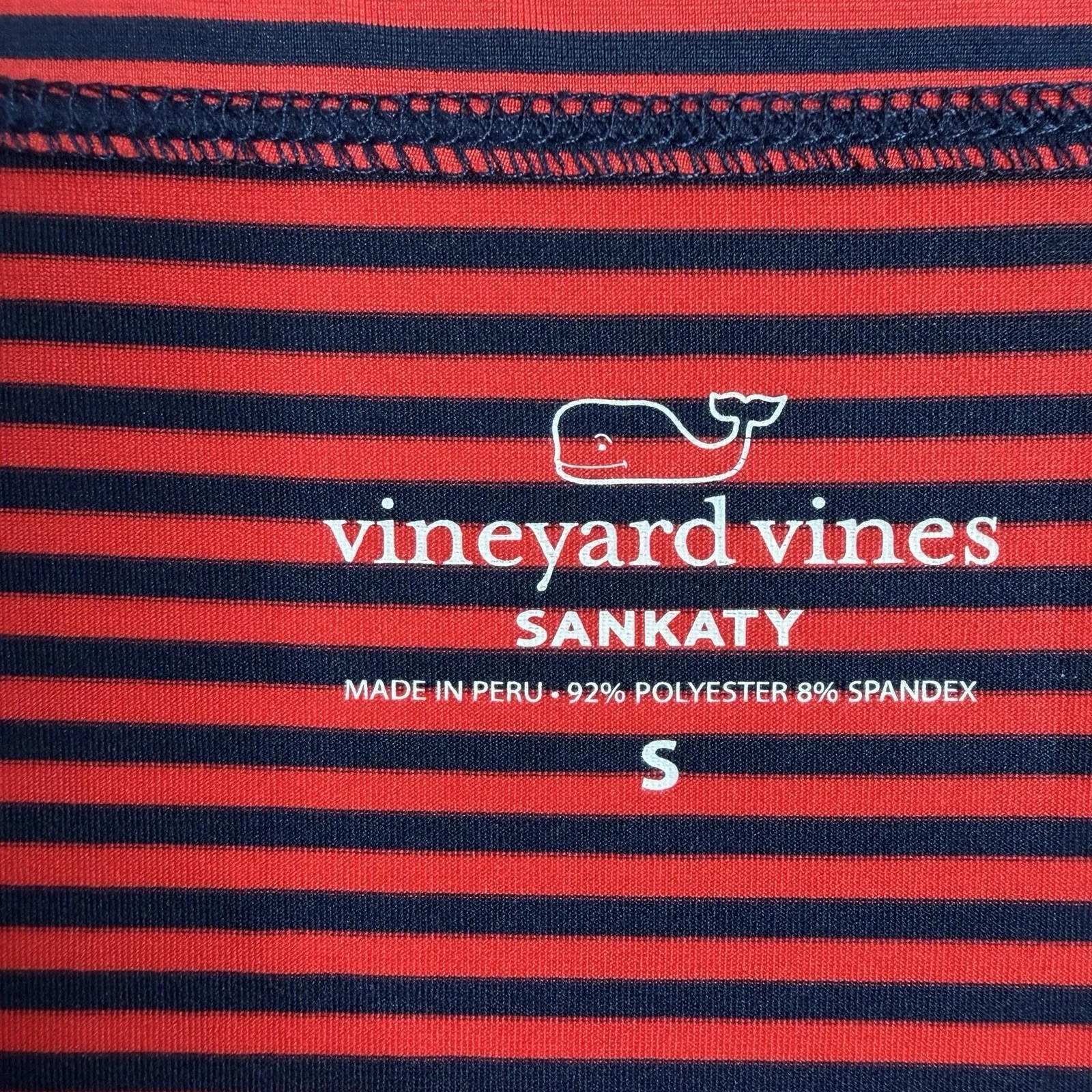 NEW Vineyard Vines Women Small Deep Bay/Cuckoo Striped Sankaty Long Sleeve Shirt - Image 3