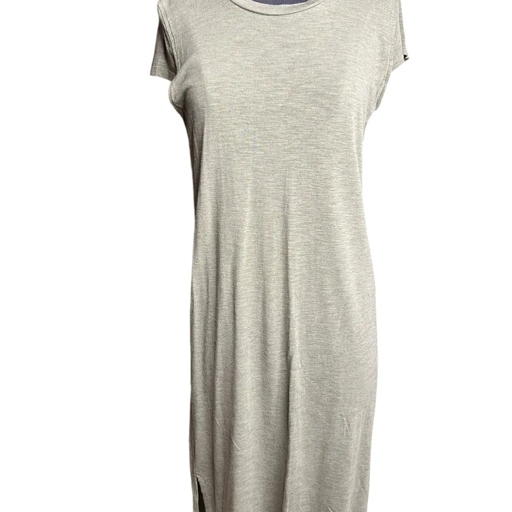 Jessica Simpson Women's Medium Dress A-Line Loden Green Cap Short Sleeves Midi - Image 4