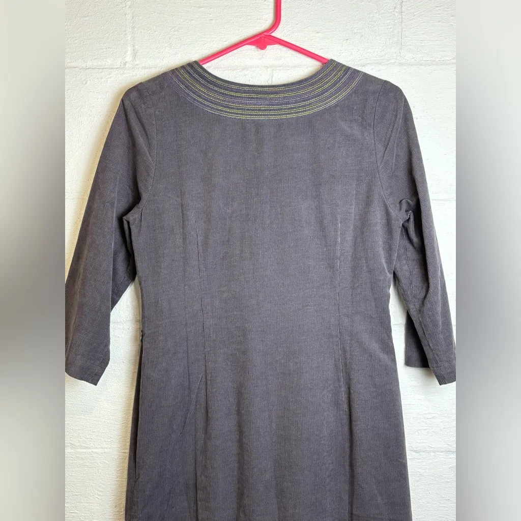 Boden Woman’s Mini Corduroy Pale Purple Casual Cutesy 3/4 Sleeves Dress Size 4L - Image 7