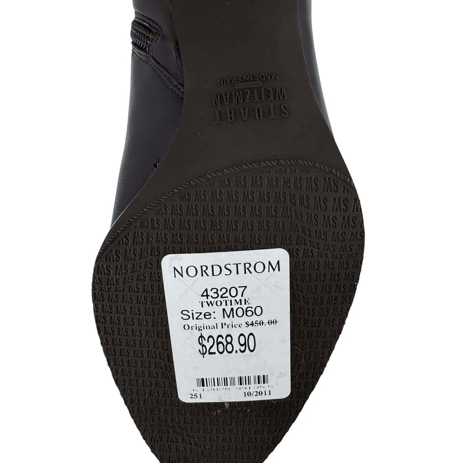 Stuart Weitzman Black Leather Heeled Boots - Image 4