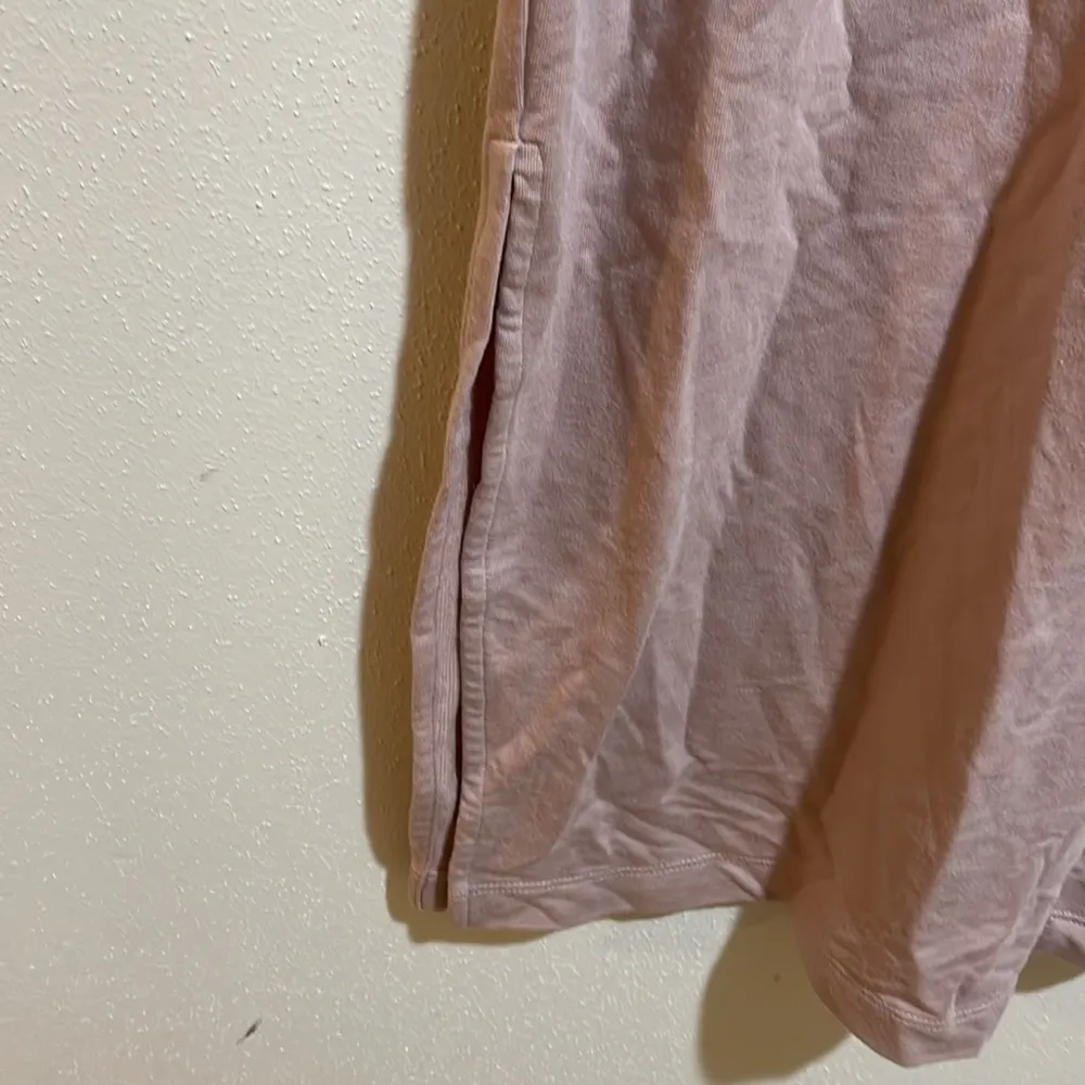 Cuyana Blush Pink French Terry Long Sleeve Midi Sweatshirt Dress Size Medium - Image 9