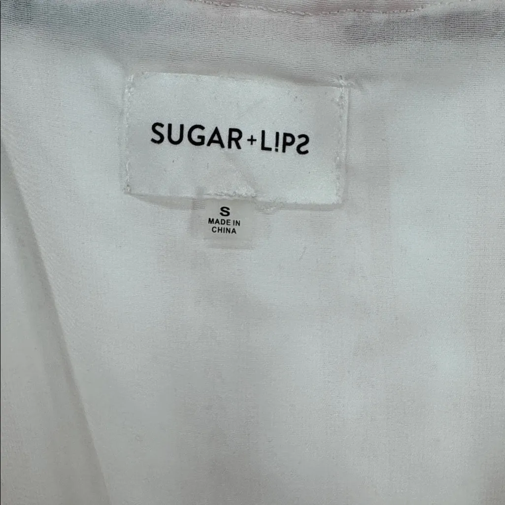 Sugarlips Pink White Striped Mini lined slip Dress soft girl cottage S pastel - Image 11