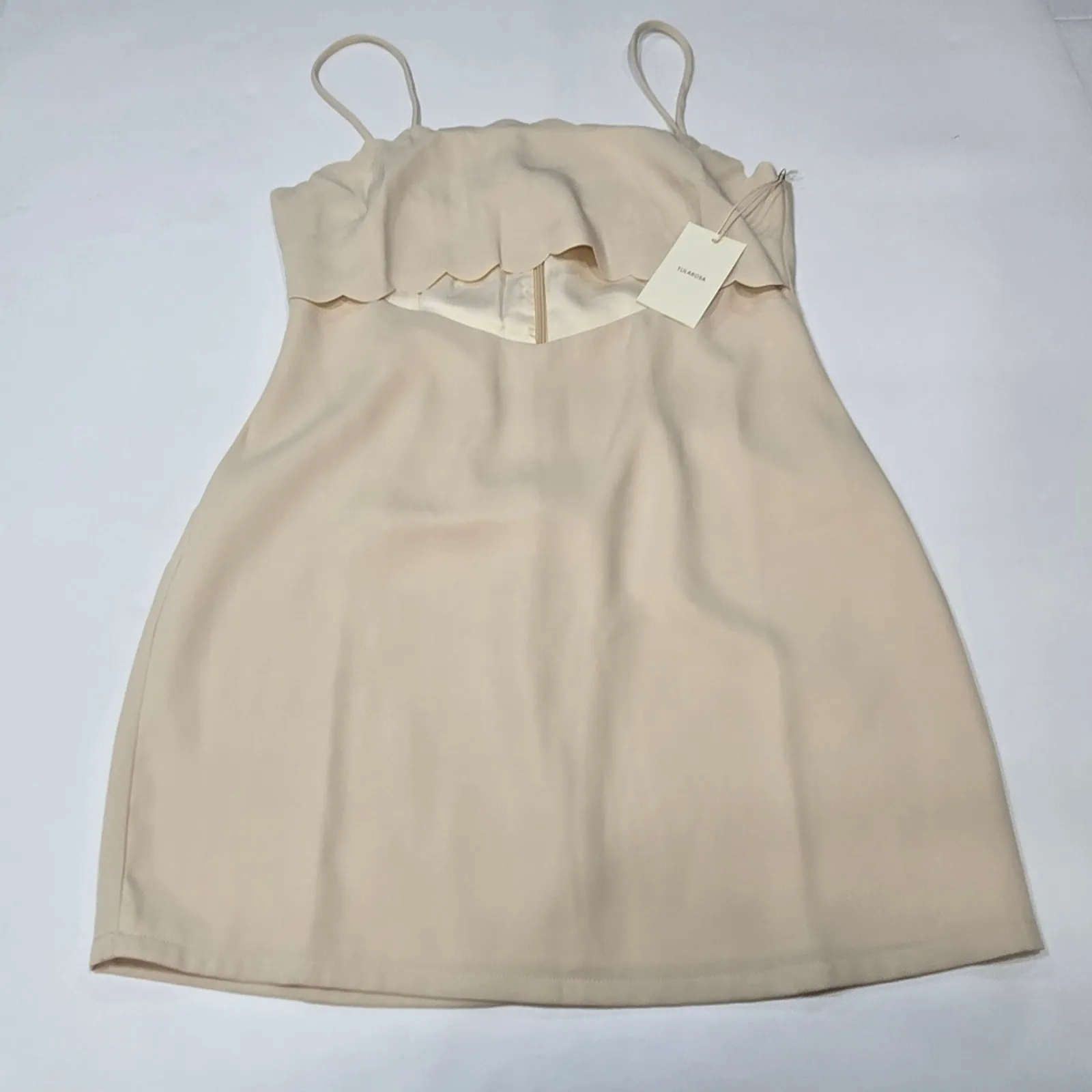 Tularosa Nora Mini Dress in Frosted Almond Large - Image 3