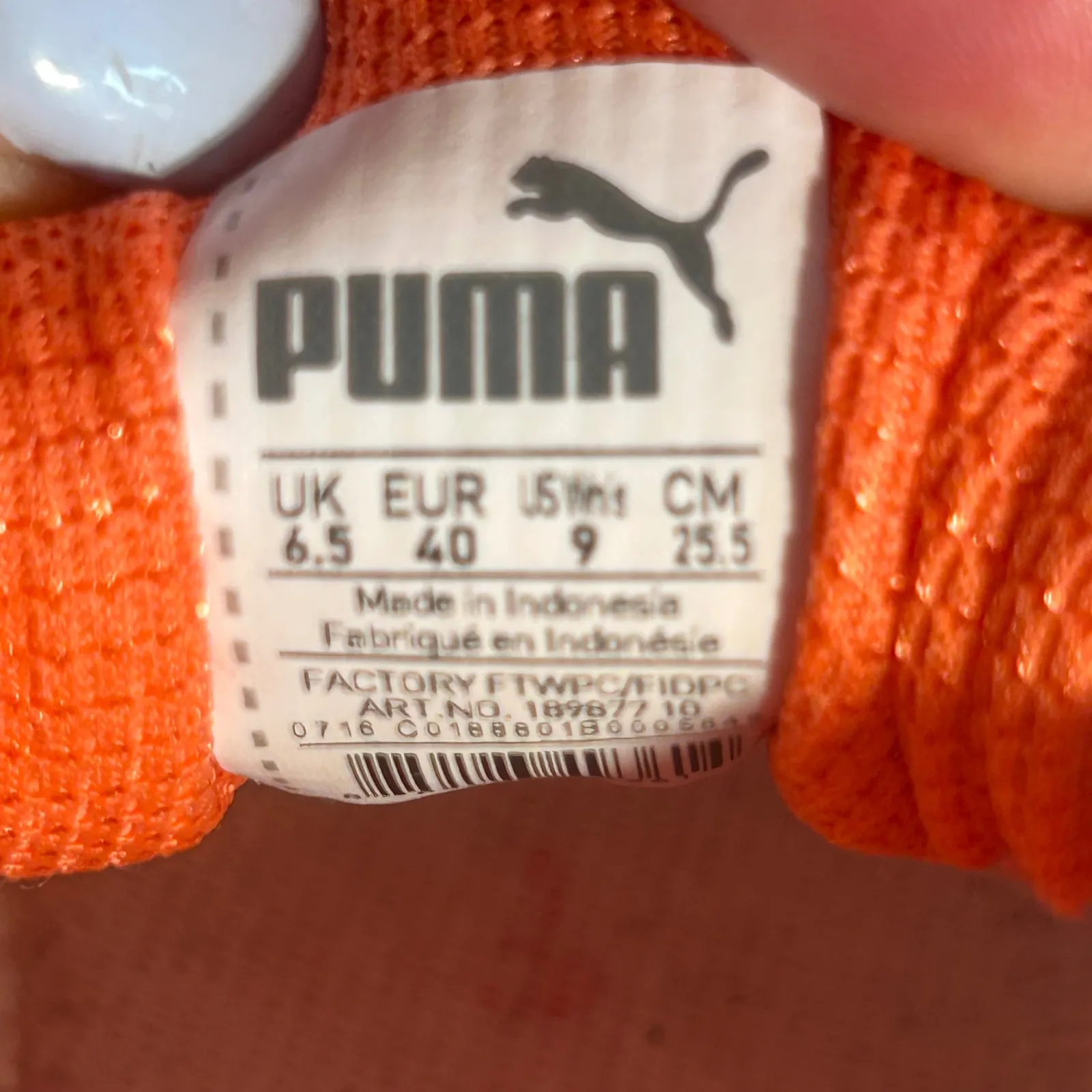 Puma Athletic Shoes White Orange Yellow Logo Lace Up Sneakers Men Size 9 - Image 3