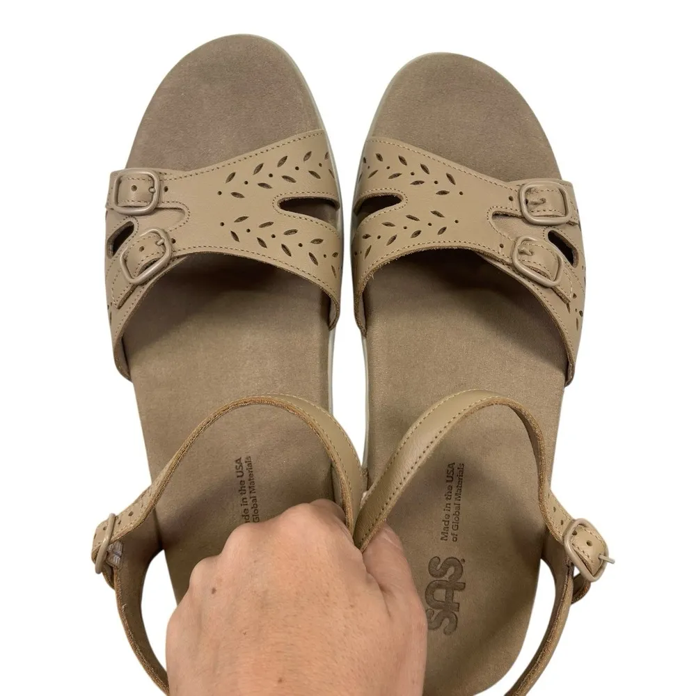 SAS Duo Comfort Sandal Linen Beige Warm Stone 10 M Women's Shoes New In Box Tan - Image 3