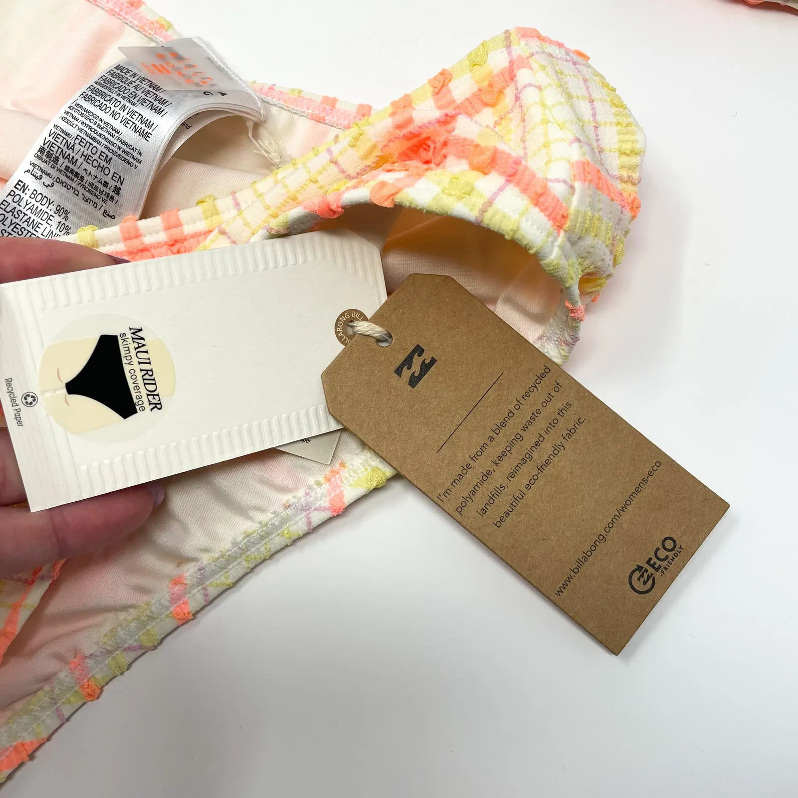 BILLABONG Plaid Bikini Set S/M - Image 5