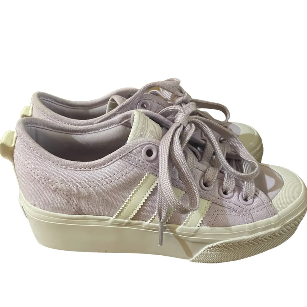 Adidas Nizza Platform Shoes Purple Size 5.5 - Image 3
