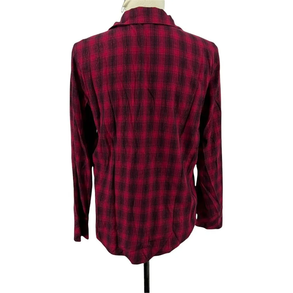 Victoria’s Secret Shimmer Flannel Long PJ Set Small - Image 6