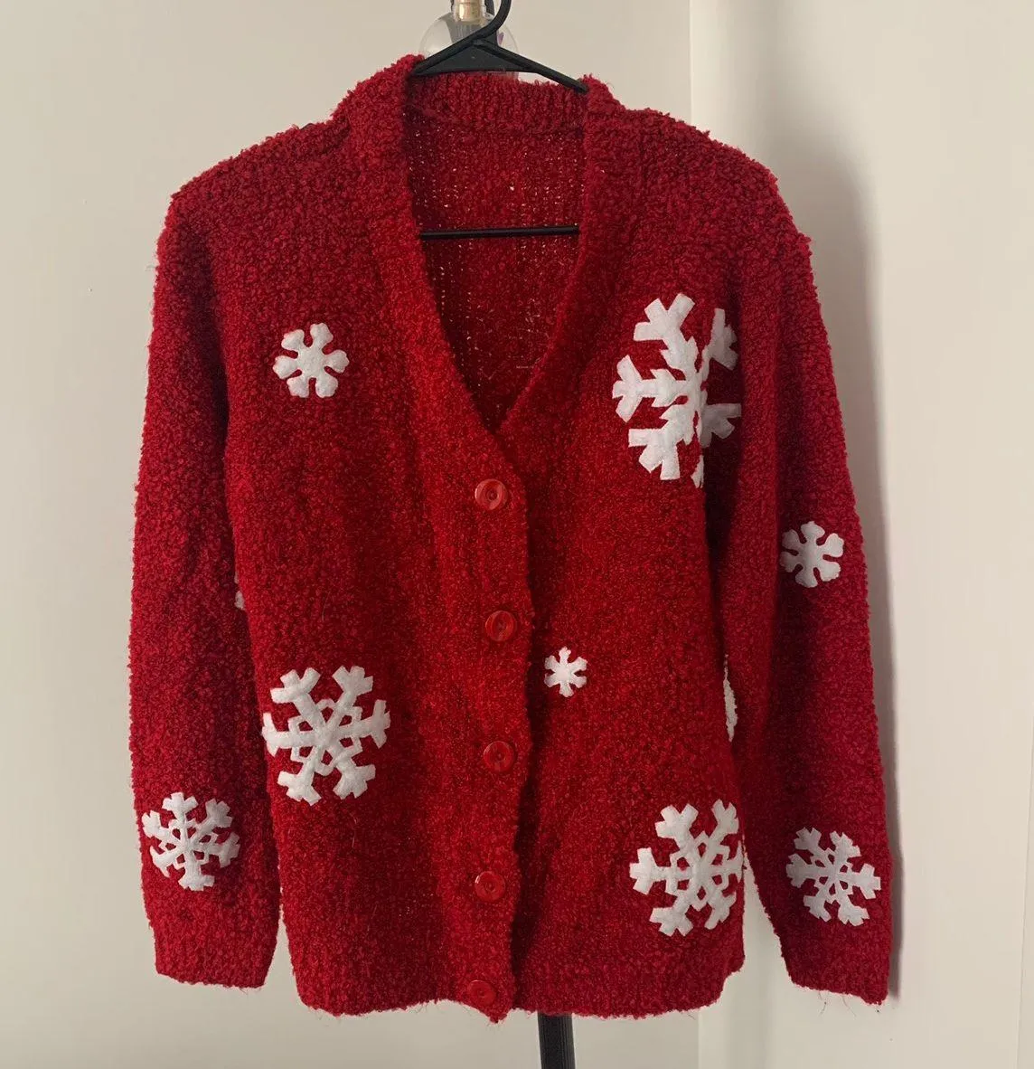 Vintage Retro Christmas Sweater Red - Image 2