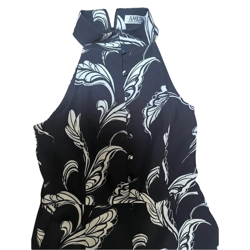 Amur | Size 4 | Black & White Floral Rana Jumpsuit - Image 5