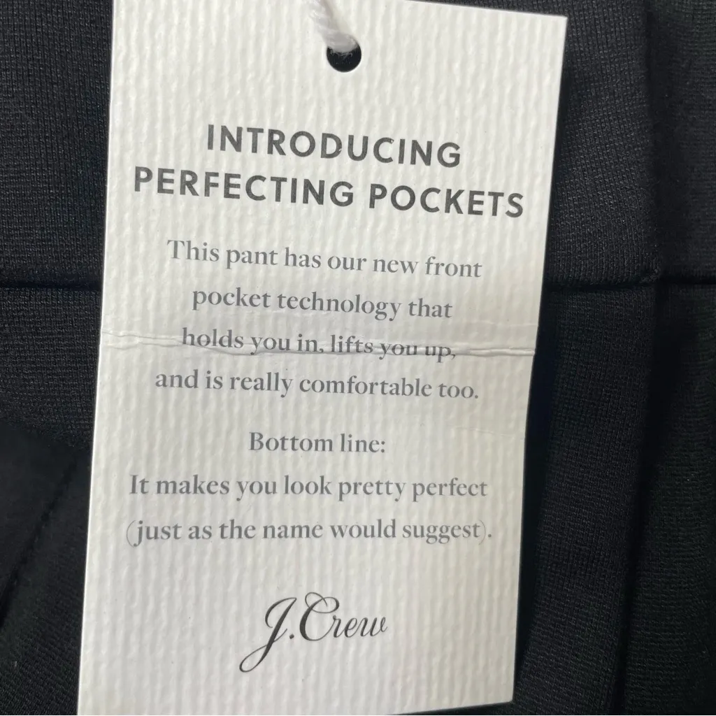 J‎ crew Skinny trouser in Italian ponte black size 6 BD303 - Image 9