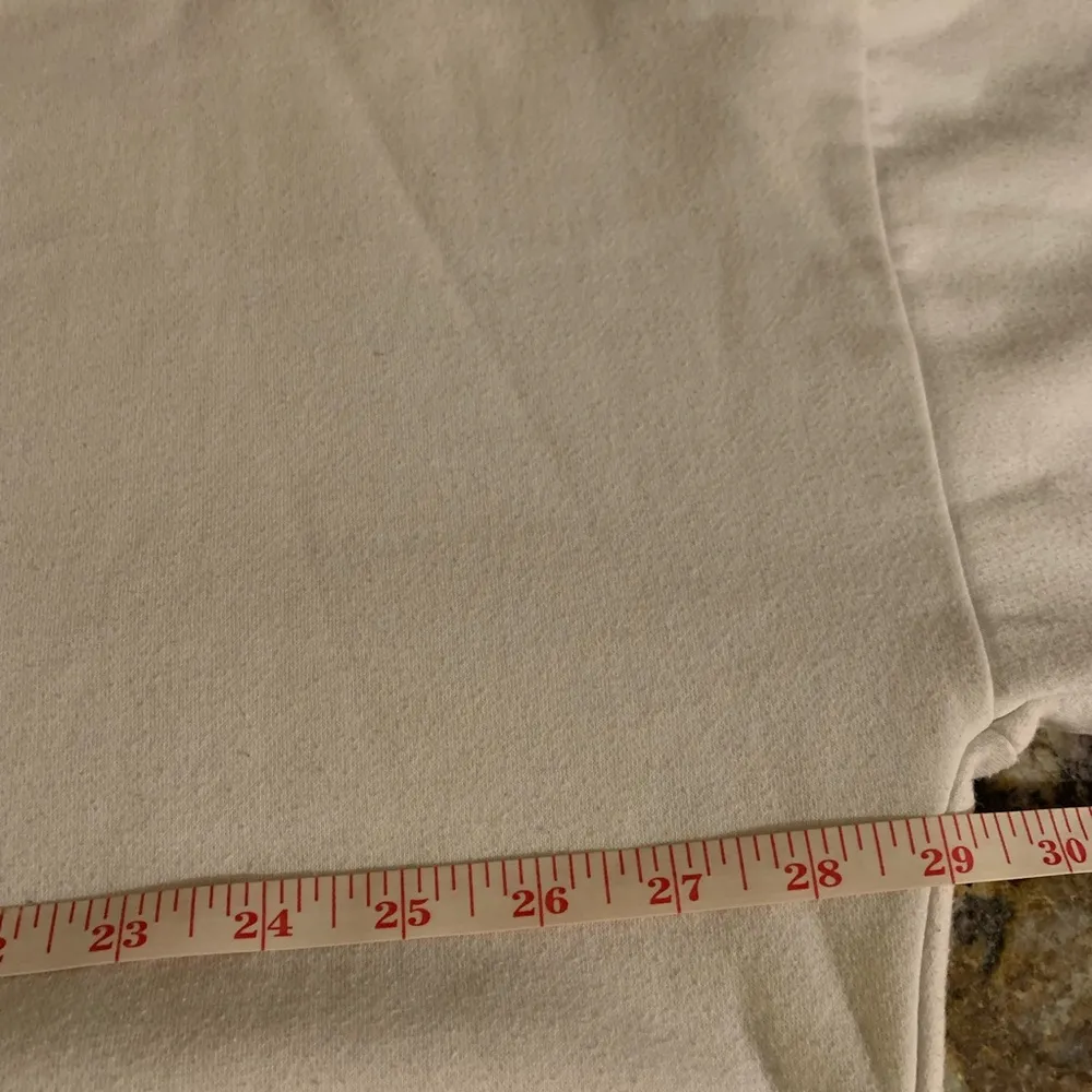 Adika Sweater Womens L Large Hooded Sweatshirt Flames Casual White Rhinestone - Image 5