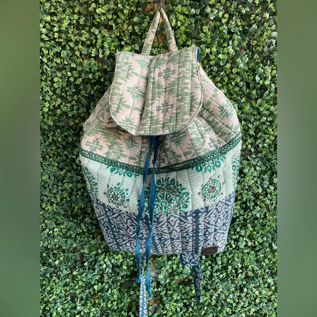 Prana - Bhakti Backpack | Beautiful Patchwork Embroidery & Beaded Details | NWOT - Image 2