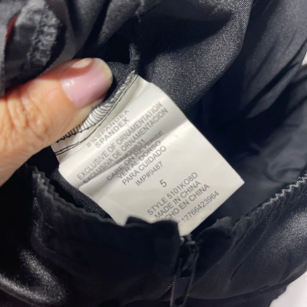 Juniors Halter Mini Dress Black W\Black Polka Dots Missing Belt - Image 10