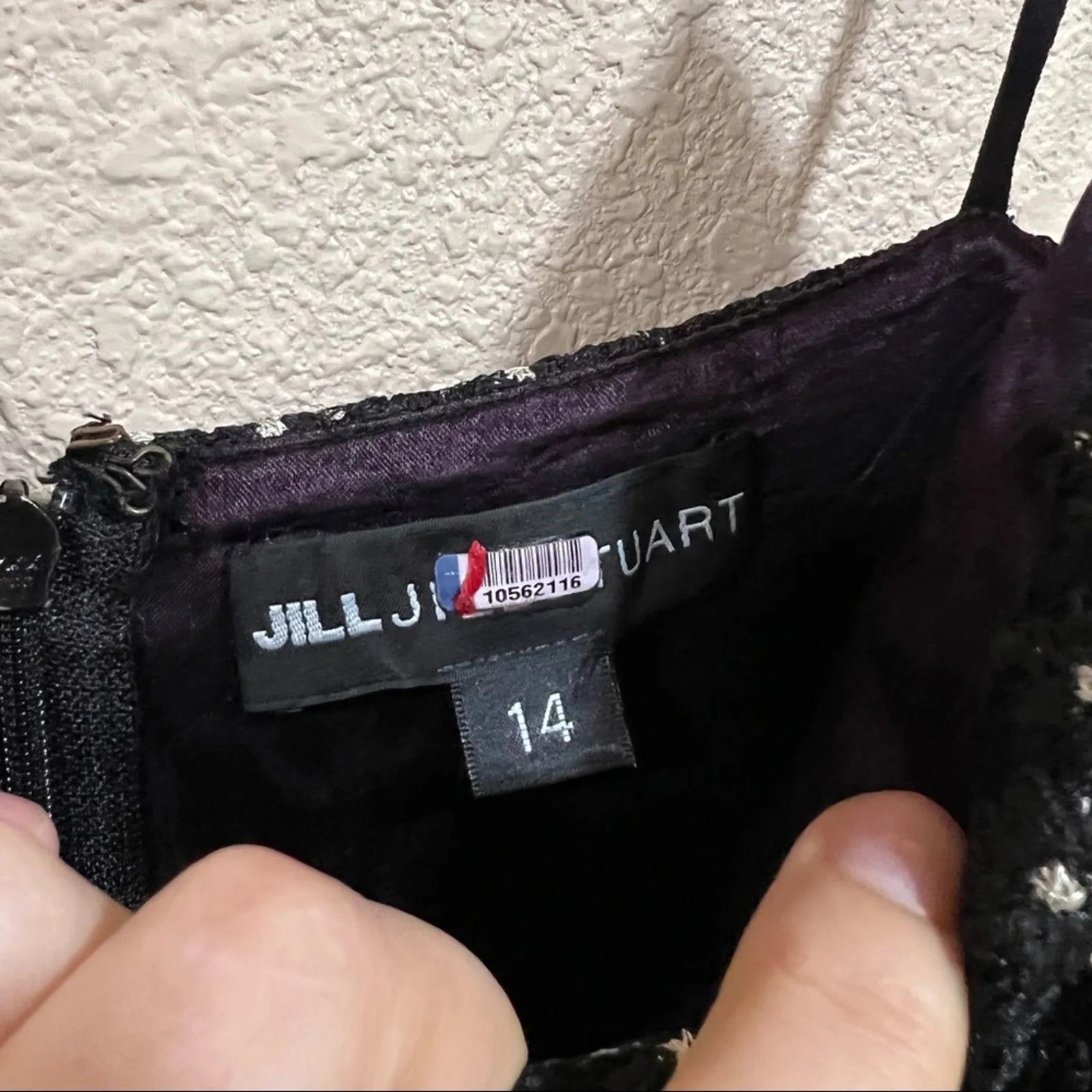 Jill Jill Stuart Black Embroidered Floral Lace sheath Gown 14 - Image 9