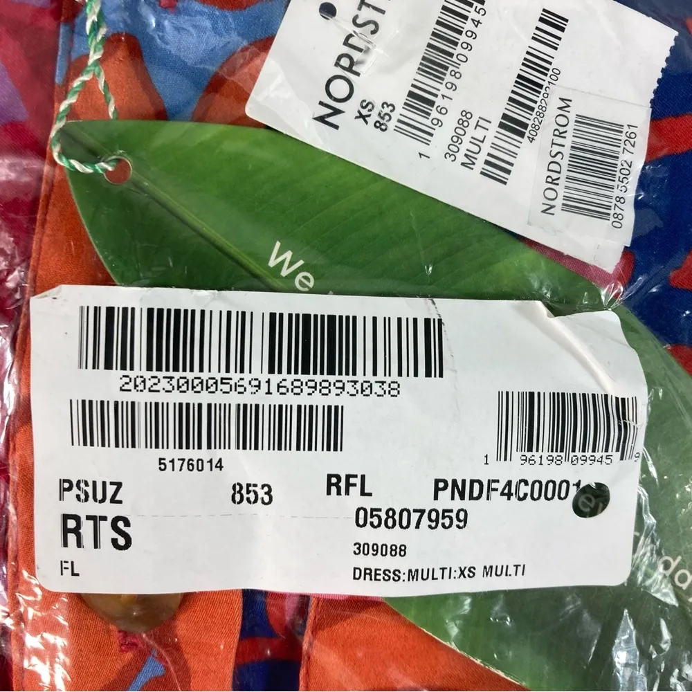 NWT  Floral Print Tie Waist Long Sleeve Midi Dress Size XS - Image 12