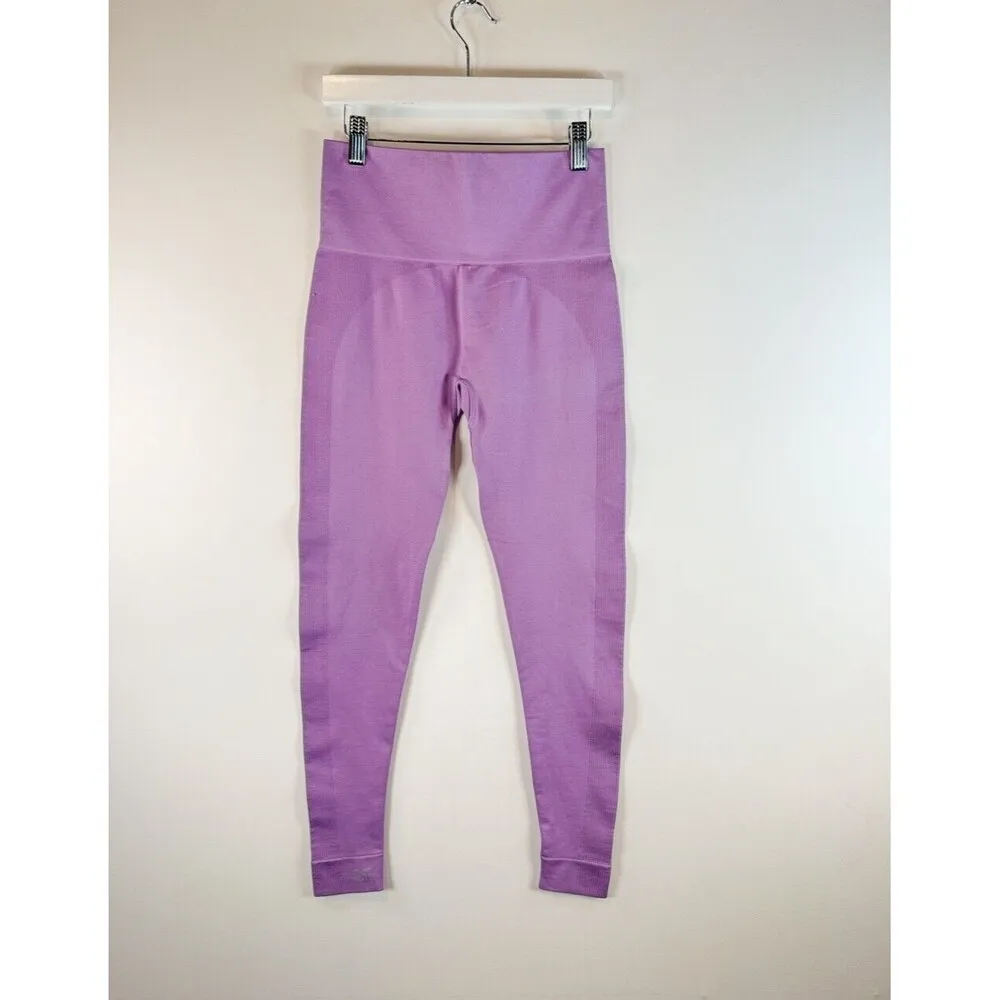 Set Active Womens Leggings Purple Sculptflex High Waisted Ribbed Pull On Medium - Image 2