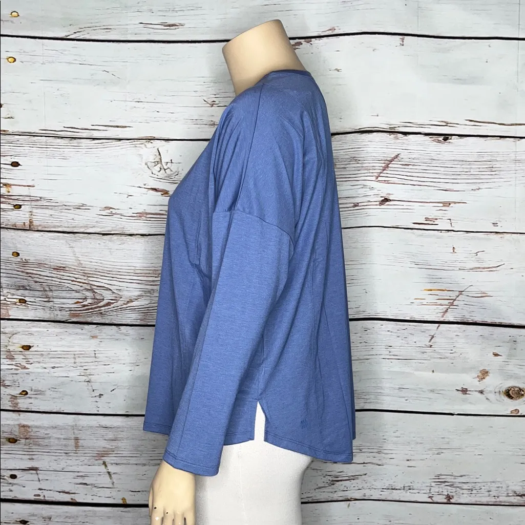 All in Motion NWT Size 1X Blue Cut-Out Back Long Sleeve Athletic Top - Image 3