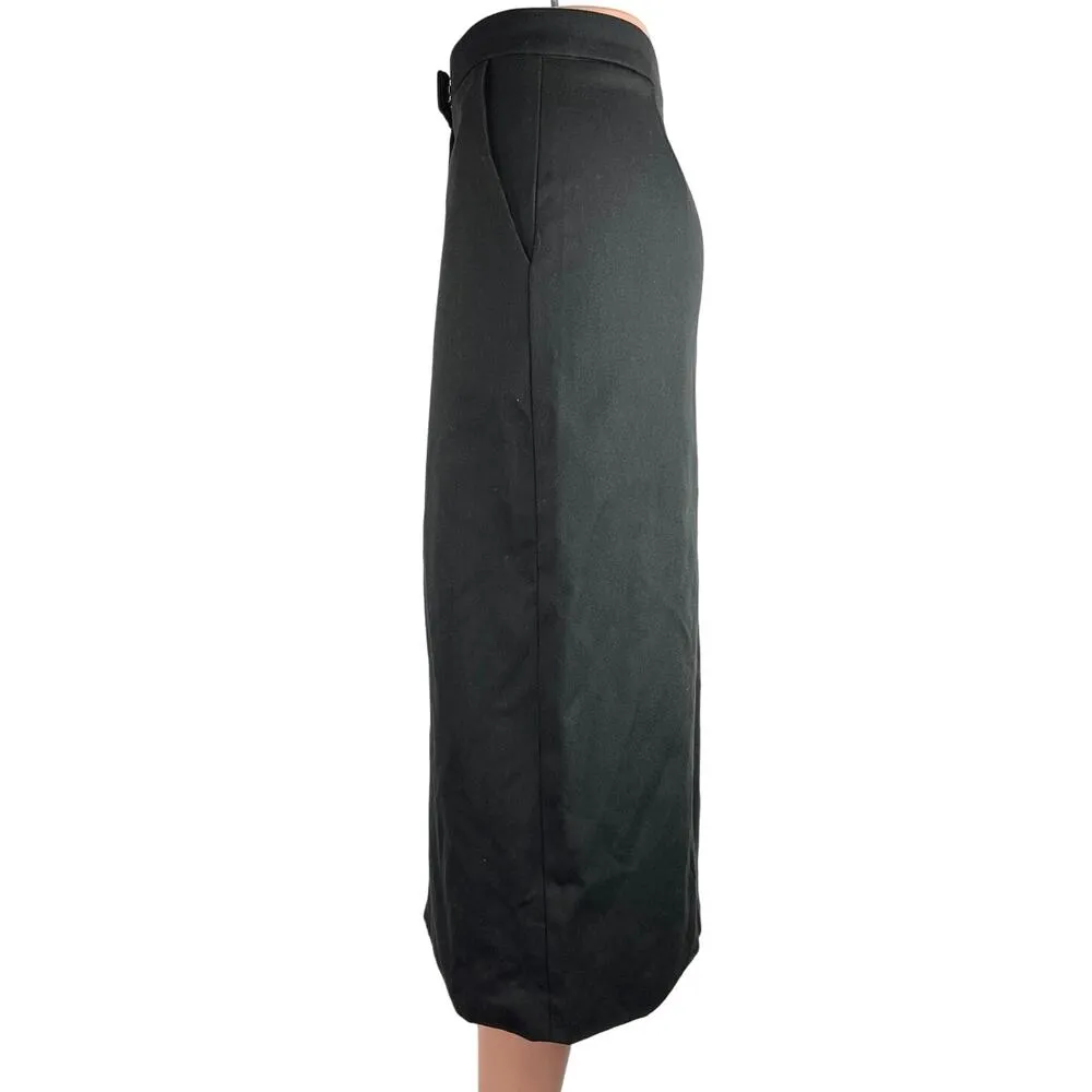 Oak + Fort Women's Black Business Career Calf Length Pencil Straight Skirt Sz S - Image 2