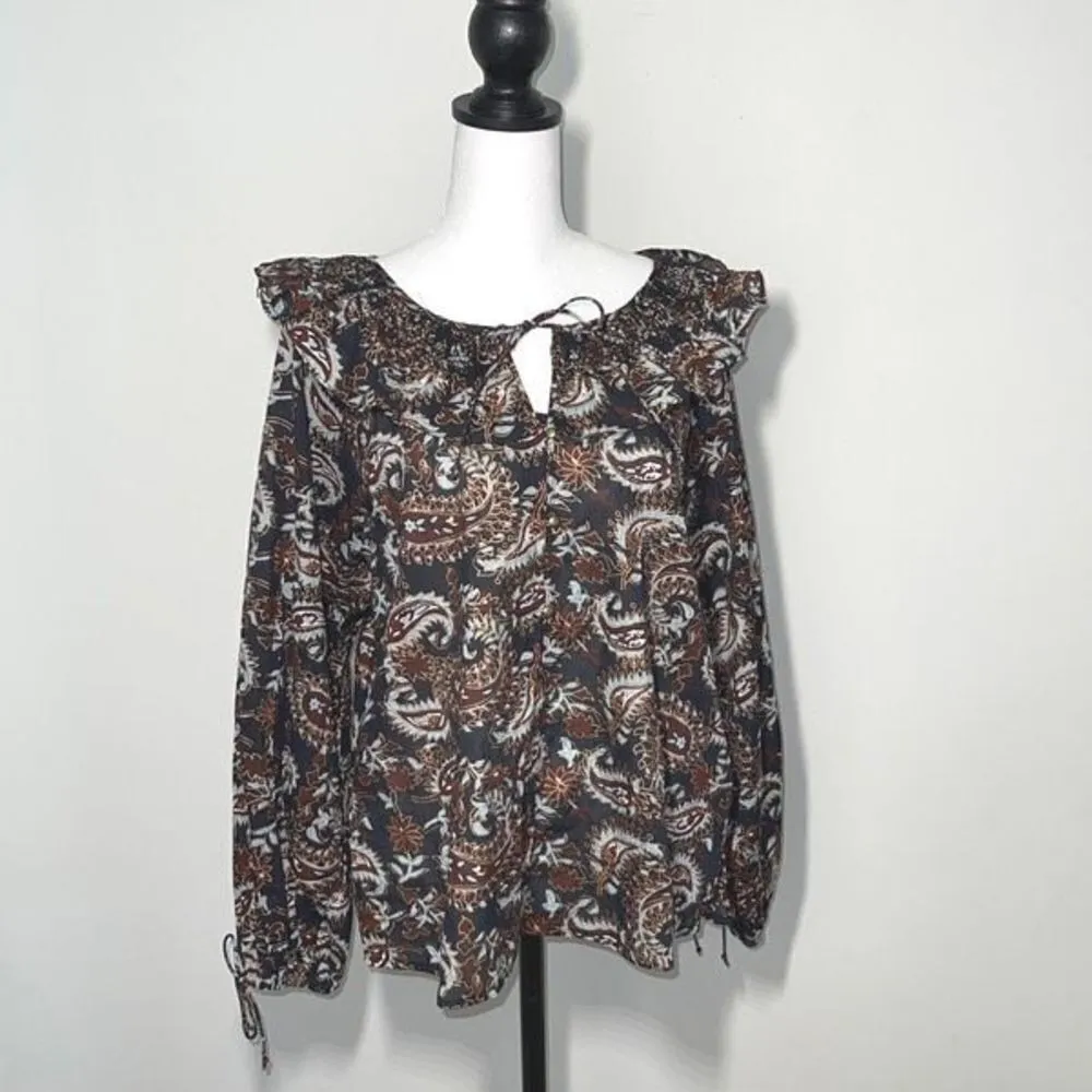 Cleobella Jillian Blouse‎ in Avalon Floral Print Size XSmall New Cotton organic - Image 2