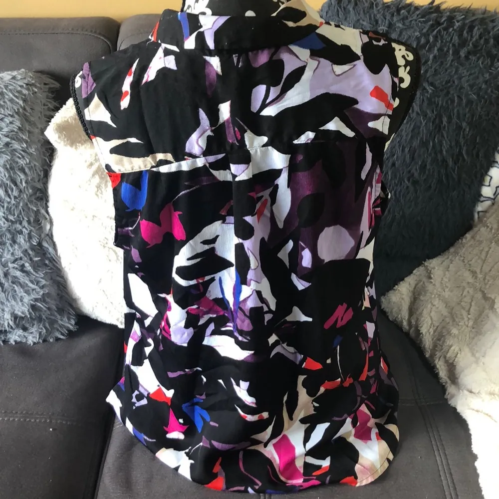 DANA BUCHMAN Colorful Tank Blouse Size Large - Image 5