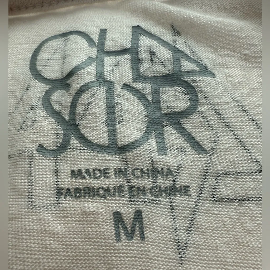 Chaser Def Leppard‎ Retro Bringing on the Heartbreak Linen Concert Tee Shirt MED - Image 5