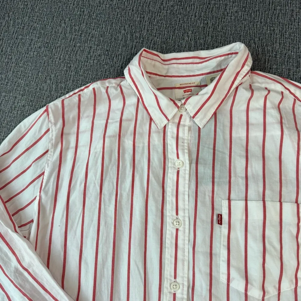 Levi’s Ultimate Boyfriend Striped Cotton Shirt - Image 4