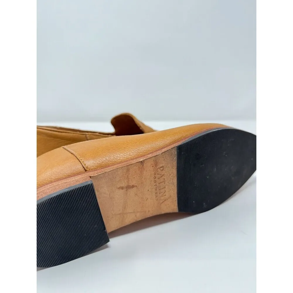 Patina Womens Shoes Brown Leather Flat Loafer Slip On Pointed Toe Classic US 8 - Image 8