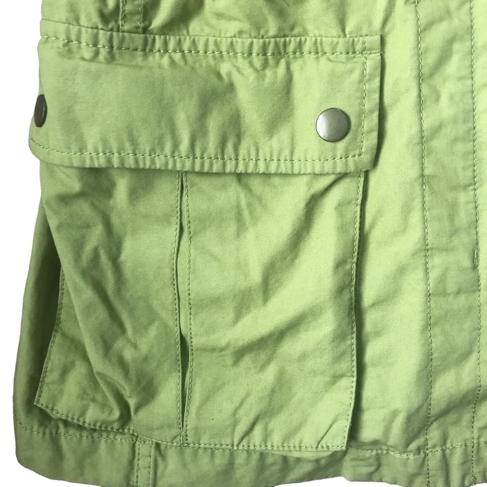 Banana Republic Shirty Hoodie Jacket Sz. XS Full Zip/Snap Apple Green Casual - Image 5