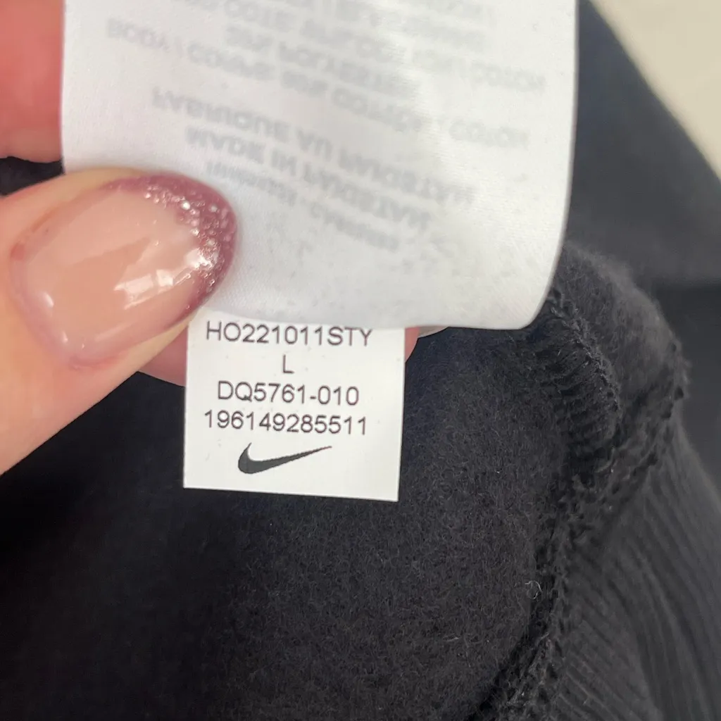 Nike Phoenix Fleece Crew-Neck Pullover oversized Sweatshirt black large NWT - Image 10