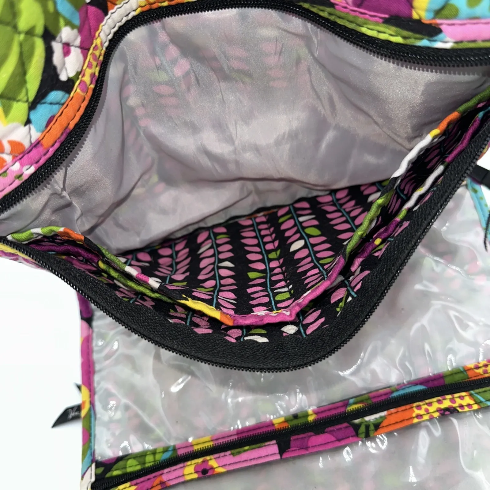 Vera Bradley Hanging Jewelry Make Up Travel Organizer Va Va Bloom Fabric Trifold - Image 8