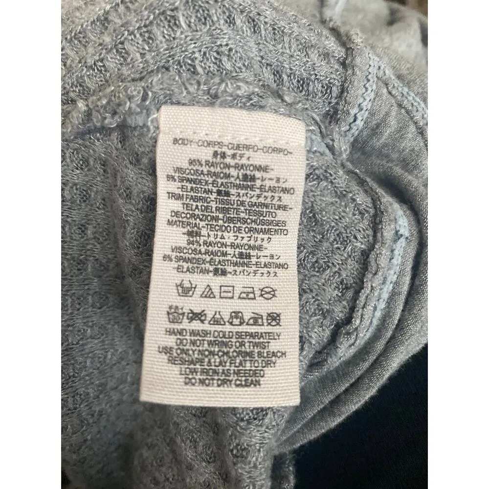 Free People we the free Laguna Gray Waffle sweater thumb holes size xs - Image 8