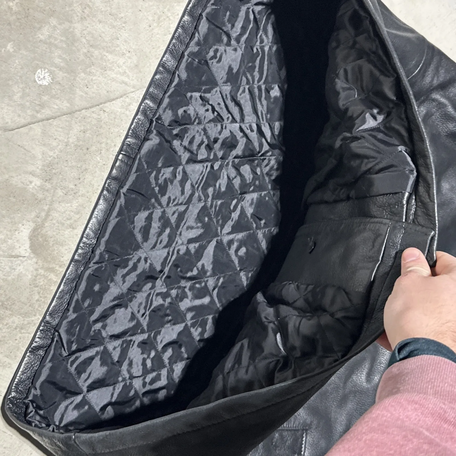 Eddie Bauer Outdoor Outfitter Women Genuine Leather Jacket Black SZ XL 4 Button - Image 9