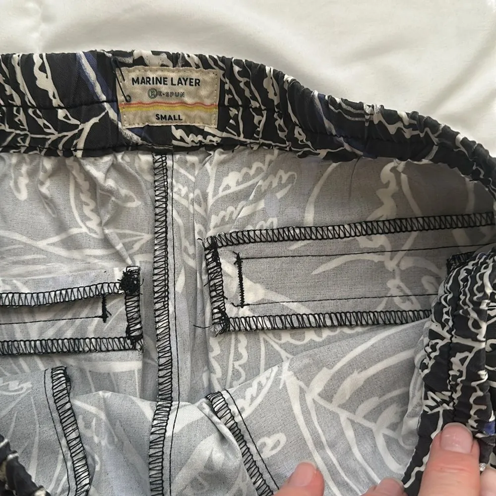 Marine Layer Allison Ankle Pant Phantom Foliage Print, Size S - Image 6